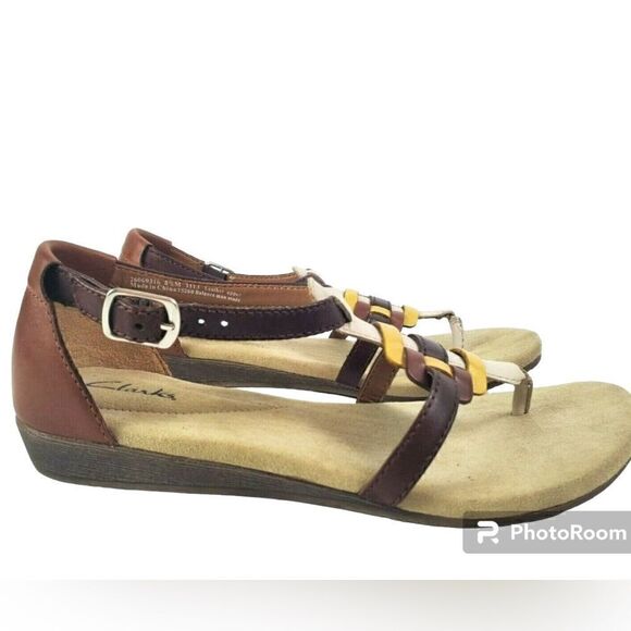 Clark’s Women’s Qwin Adonia Gladiator Brown Sandal - 7 - Great Condition - Picture 4 of 12